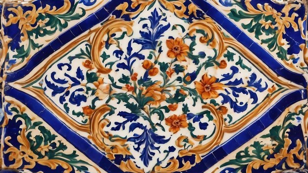 Portuguese decorative tiles tile ornate pattern