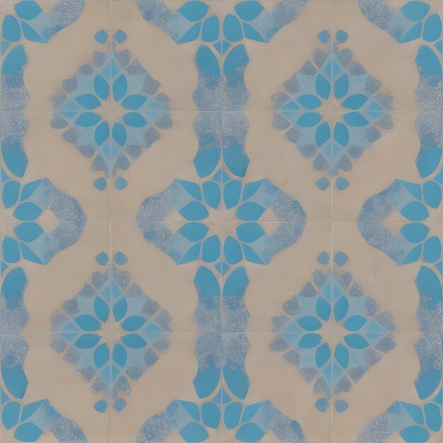 Portuguese seamless tile pattern design generated by ai