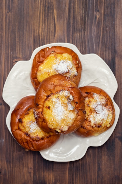 Portuguese sweets with coconut Pao de Deus