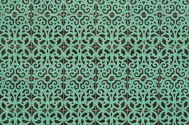 Portuguese tile house wall