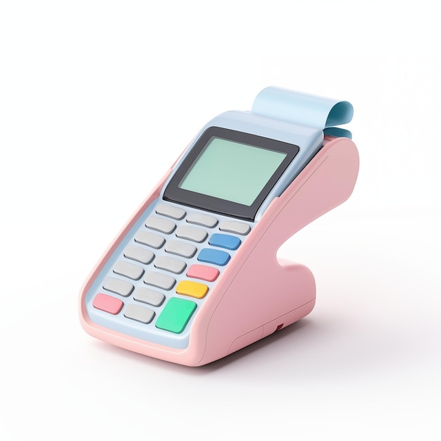 POS terminal isolated on white background