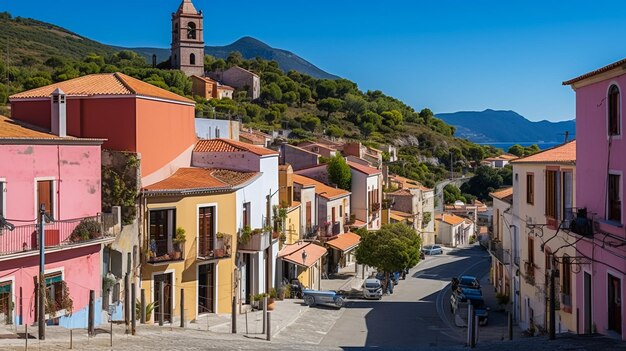 Posada town skyline in sardinia italy posada in province of nuoro