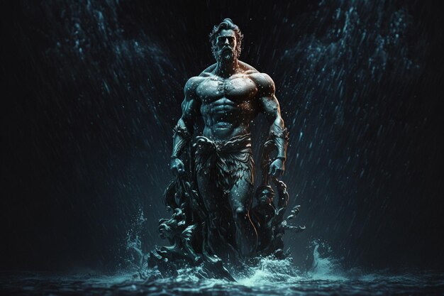 Poseidon Historical Old and Ancient Mythology Olympic Gods Greek rulers and lords heavenly powers kings ancient third generation gods supreme deities who dwelt on mount olympus