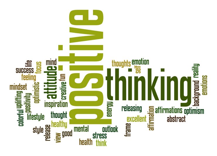 Foto positief denken word cloud