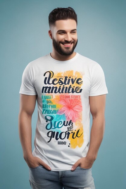 Positieve gedachten met foto op t-shirt