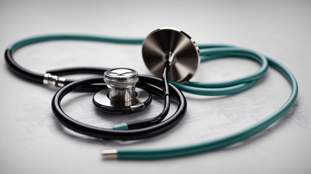 Photo position a stethoscope in a winding pattern symbolizing the journey of healthcare professionals tow