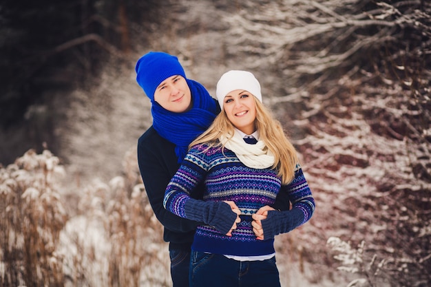 Positive couple having fun