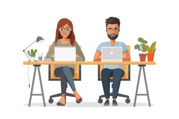 positive working environment happy male employees concept comfortable workplace good conditions cond