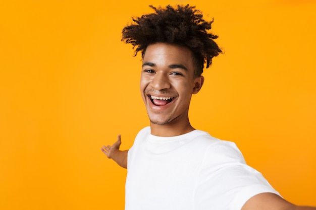 Positive young man in t-shirt