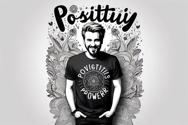 Photo positivity is power typography tshirt design