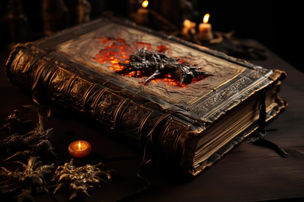 Photo a possessed ancient book