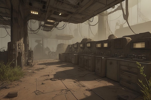 Post Apocalyptic Futuristic Science Lab