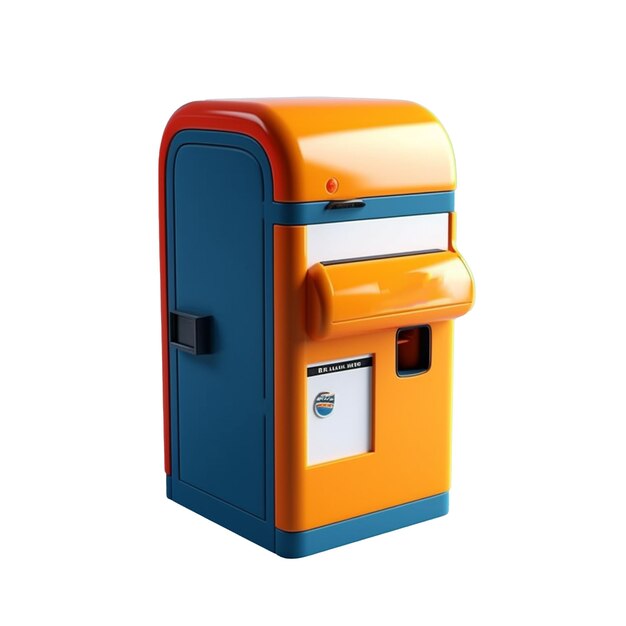 Photo post box isolated on background with generative ai