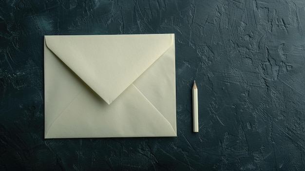 Post enveloppe op een donkere achtergrond brief met plaats voor tekst