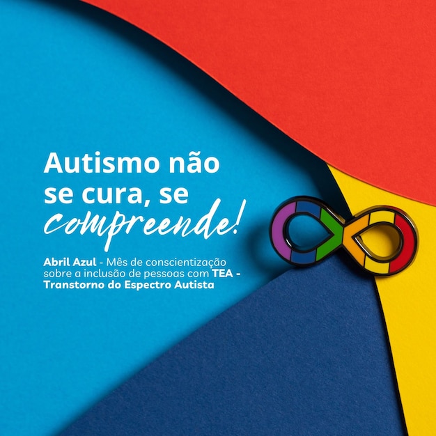 Post instagram campagne autismo abril colorido azul moderno 1