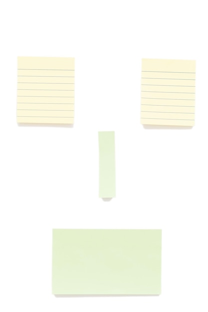 Photo post it papers isolated over background