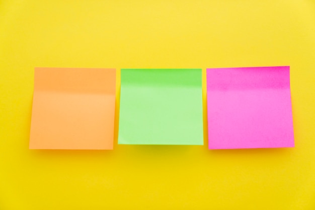 post its in three colors