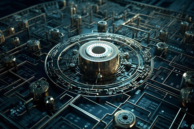 Постквантовая криптография и квантово-устойчивая криптография PQC Новые криптографические алгоритмы, защищенные от квантовых компьютеров Иллюстрация Генеративный искусственный интеллект