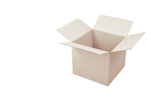 Почтовые и упаковочные услуги Открытая маленькая квадратная упаковка изолирована