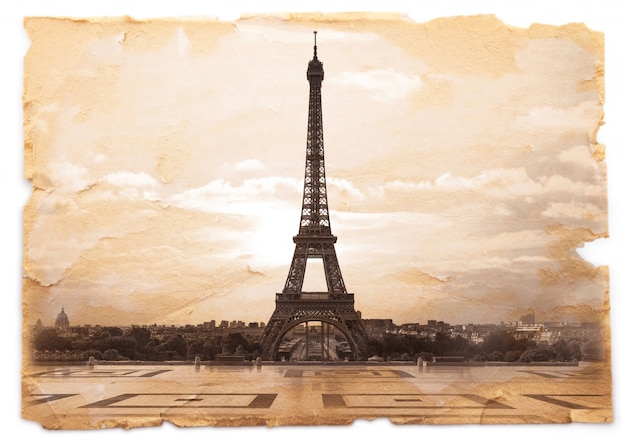 Postcard of Eiffel Tower