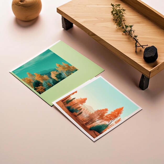 Photo postcards mockups