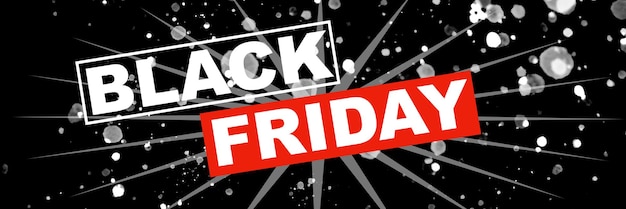 Poster advertising black friday with black background