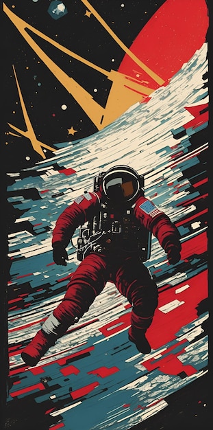 Foto un poster per la missione apollo 11.