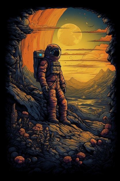 宇宙飛行士本人のポスター