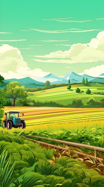 Photo poster background of agriculture concept