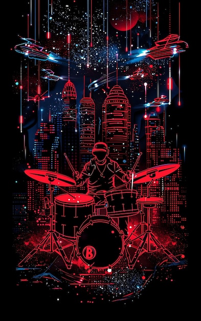 Photo a poster for a band called the drum kit