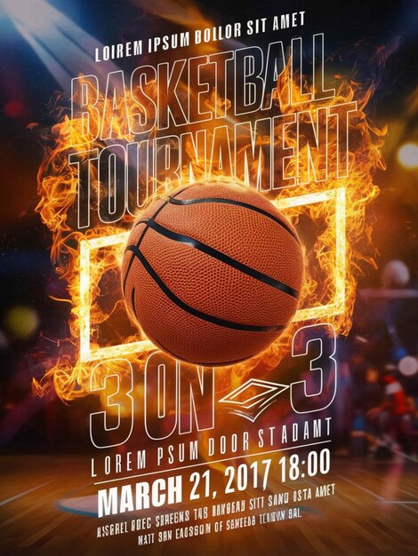 Photo a poster for a basketball game with the words  head coach  on it