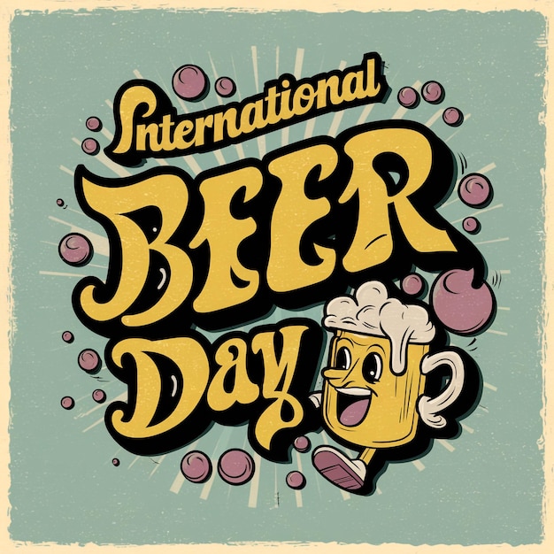 a poster for a beer day with a cup of beer