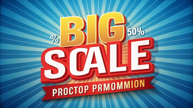 a poster for big sale with a red sign that says big sale