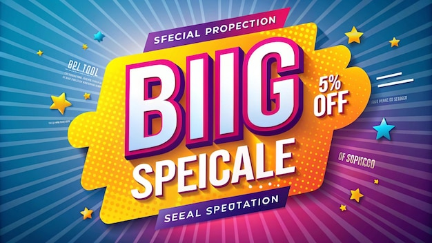 a poster for big special offer with a bright orange background