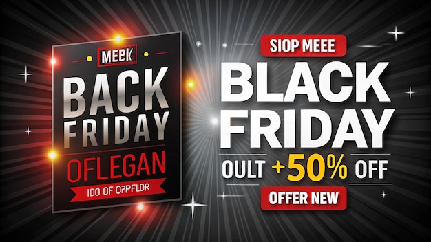a poster for black friday sale with a black friday sale sign