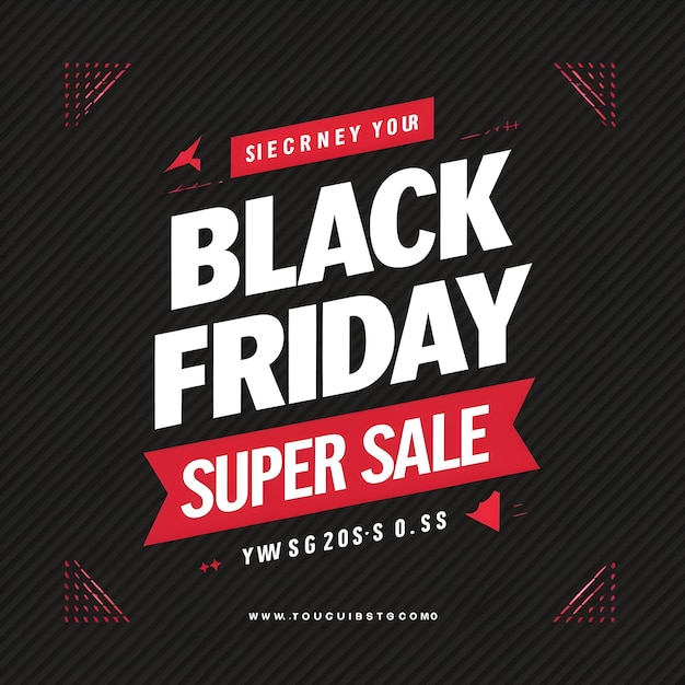 poster for black friday super sale social media