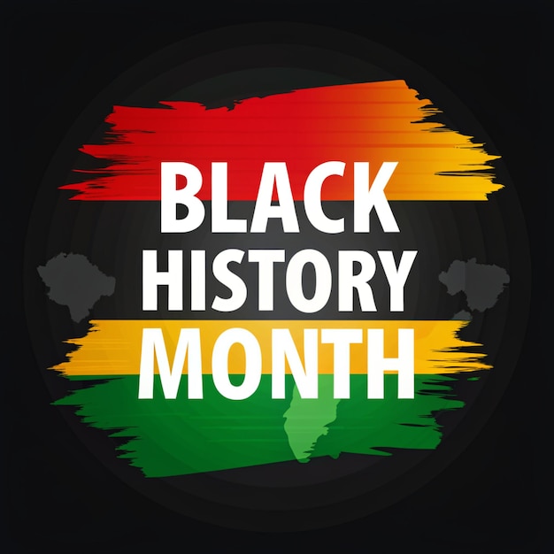плакат для месяца черной истории внизу месяца