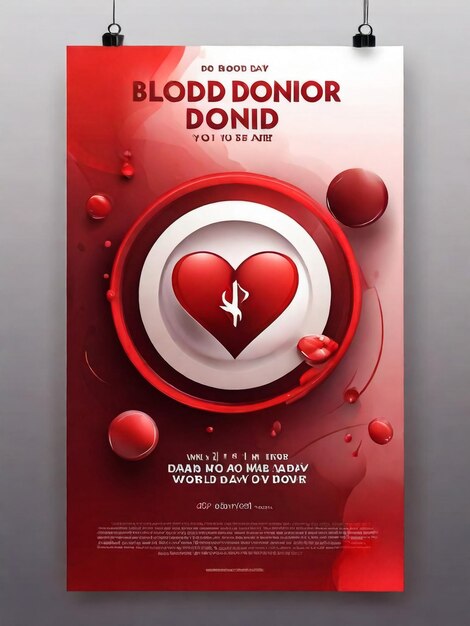 Photo a poster for blood drop