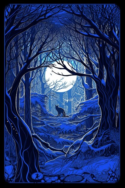 A poster for the blue moon.