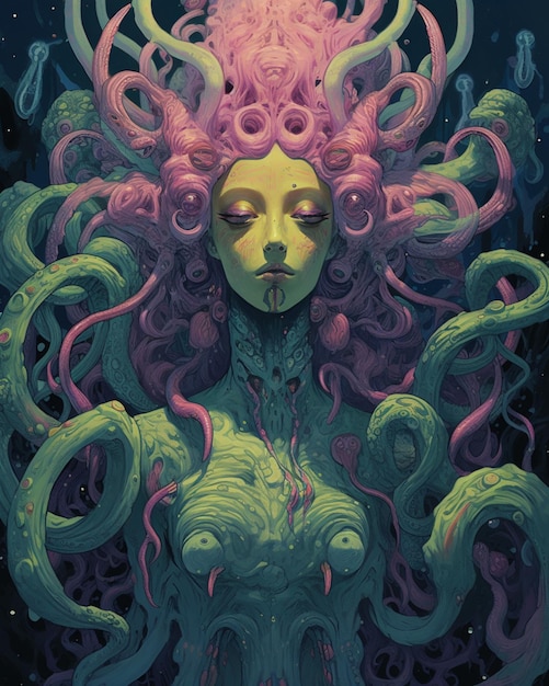 A poster for the book the art of the deep