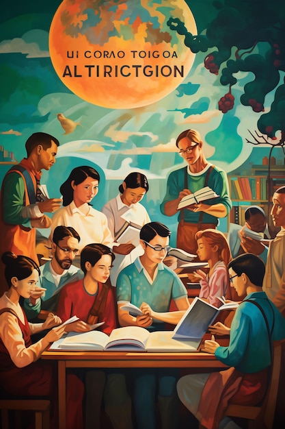 A poster for the book by author the author of the book