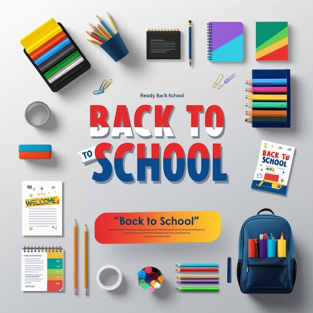a poster of a book called back to school with a book titled back to school