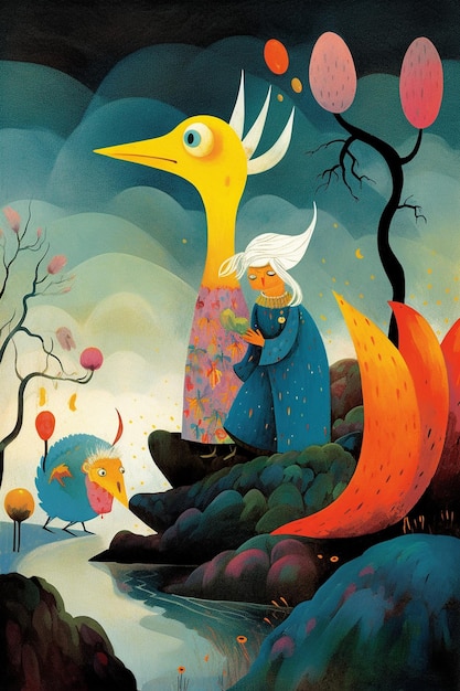 A poster for the book the fox and the bird