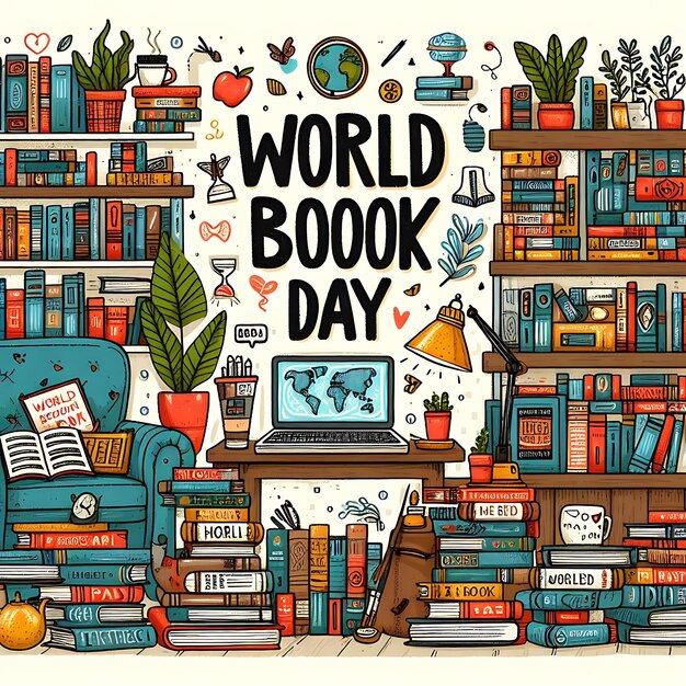 a poster of a book world written by the artist of the world