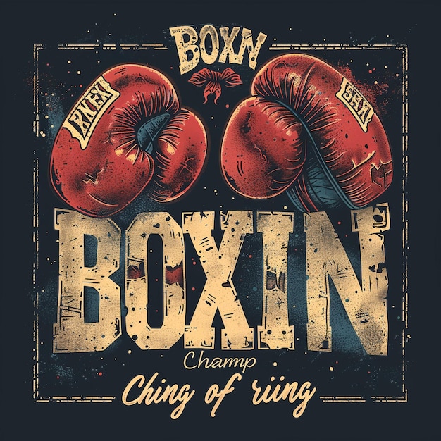 Photo a poster for a boxing match that says quot boxing match quot
