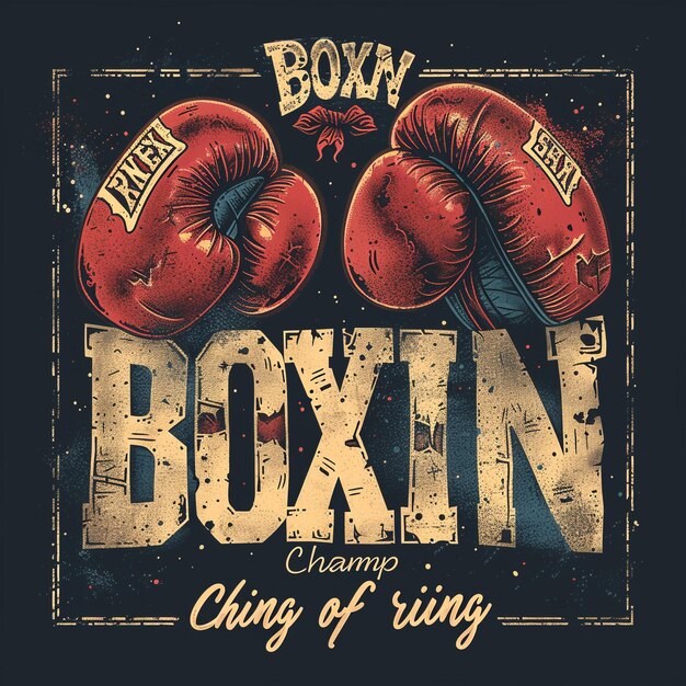 Photo a poster for a boxing match that says quot boxing match quot