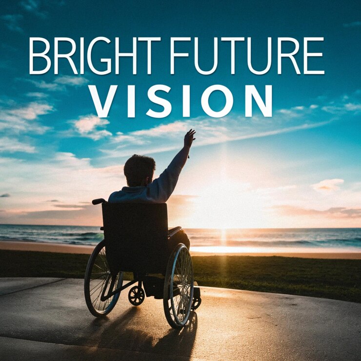 a poster for the bright future vision vision vision