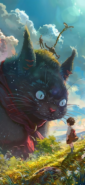 a poster for a cat called a cat with a man in a suit and a man in a suit looking at the camera