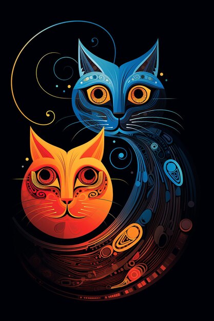 A poster for a cat and a cat with the words