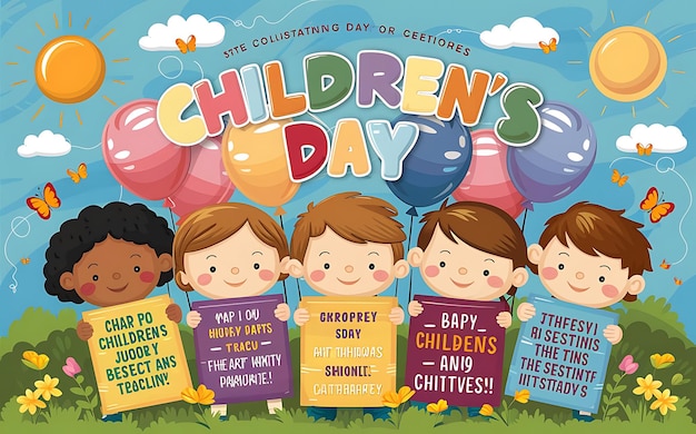 Photo a poster for childrens day day day day day